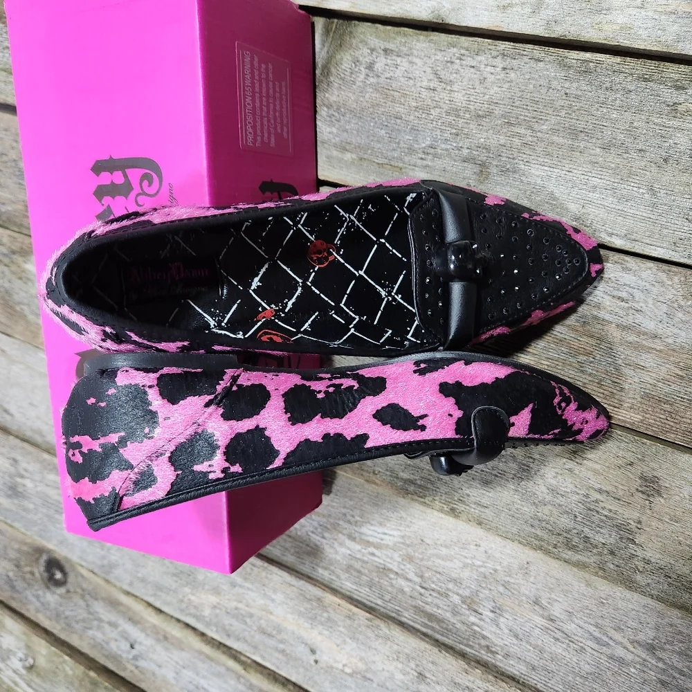 Abbey Dawn by Avril Lavigne Rebel Yell Punk Flattie in Hot Pink, skull - Picture 4 of 15